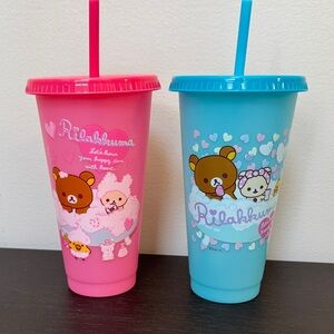 Rilakkuma Pink and Blue Tumbler Set